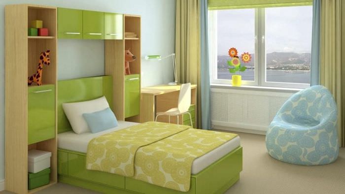 Дизайн обоев в светлых тонах для детской комнаты для девочек