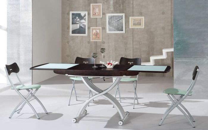 Современный стол – трансформер для модного декора гостиной 