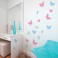 красивые бабочки в дизайне комнаты фото