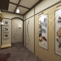 светлый интерьере коридора в японском стиле картинка