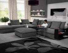 светлый угловой диван в стиле квартиры фото
