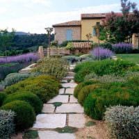 необычный ландшафтный дизайн сада в английском стиле с цветами фото