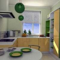 красивый интерьер бежевой кухни в стиле хай тек фото
