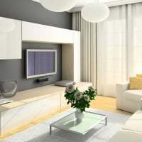светлая белая мебель в декоре гостиной картинка