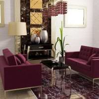светлый фиолетовый диван в стиле коридора фото
