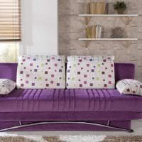 светлый фиолетовый диван в стиле спальни картинка