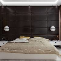необычный дизайн спальни со стеновыми панелями картинка