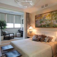 светлый дизайн спальни гостиной фото