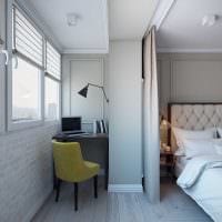 светлый стиль спальни и гостиной в одной комнате фото