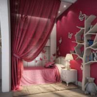 идея цветной декора комнаты для девочки картинка