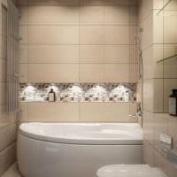 идея красивого стиля ванной комнаты в квартире фото
