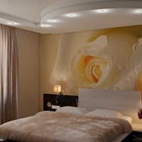 идея необычного дизайна спальни 3-х комнатной квартиры картинка