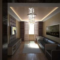 идея современного декора гостиной 3-х комнатной квартиры фото