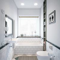 идея яркого интерьера белой ванной комнаты картинка