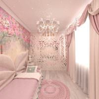 вариант цветной дизайна спальни для девочки фото