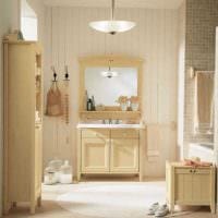 вариант яркого интерьера ванной комнаты в классическом стиле картинка