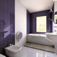 вариант яркого дизайна ванной комнаты с окном фото
