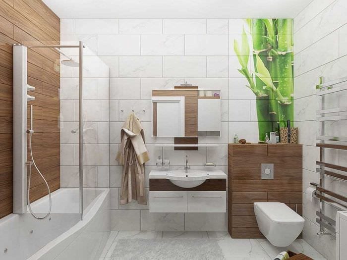 идея необычного интерьера ванной комнаты 2020