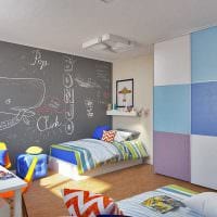 идея необычного интерьера детской комнаты для двух мальчиков фото