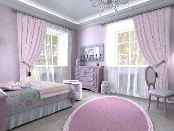 идея яркого декора детской комнаты для девочки