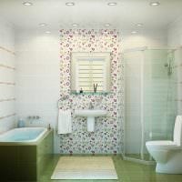 вариант современного стиля ванной комнаты с окном картинка