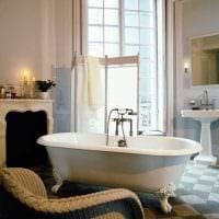 идея яркого дизайна ванной комнаты в классическом стиле картинка
