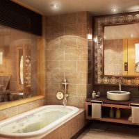 идея красивого стиля ванной комнаты в классическом стиле фото