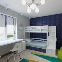 вариант необычного дизайна детской комнаты для двух мальчиков картинка