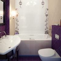 вариант красивого интерьера ванной комнаты 2.5 кв.м картинка