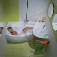 вариант красивого интерьера ванной комнаты в хрущевке картинка