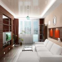 идея светлого стиля гостиной комнаты в современном стиле фото
