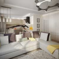 пример яркого декора гостиной комнаты в стиле минимализм фото