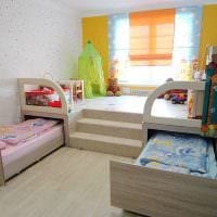 идея красивого интерьера детской комнаты для девочки фото