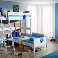 идея необычного стиля детской комнаты для двух мальчиков фото