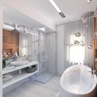 идея яркого стиля ванной комнаты 2017 фото