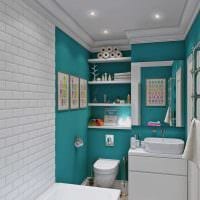 идея красивого стиля ванной комнаты 4 кв.м фото