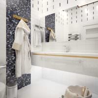 идея красивого стиля большой ванной комнаты фото