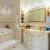идея красивого стиля ванной комнаты в классическом стиле картинка