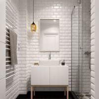 вариант светлого стиля ванной комнаты 5 кв.м фото