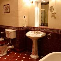 идея необычного декора ванной комнаты в классическом стиле фото
