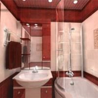 пример яркого дизайна ванной комнаты 5 кв.м фото