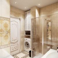 вариант красивого стиля ванной комнаты в классическом стиле фото