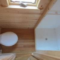 вариант современного интерьера ванной в деревянном доме картинка