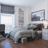 вариант яркого дизайна спальной комнаты для молодого человека фото