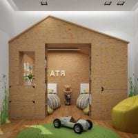 вариант необычного декора детской комнаты для двоих детей фото