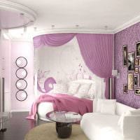 вариант красивого дизайна спальной комнаты для девочки в современном стиле фото