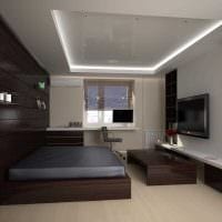 вариант светлого дизайна небольшой комнаты в общежитии картинка