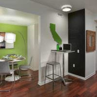 вариант применения зеленого цвета в красивом дизайне комнаты фото