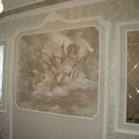 вариант необычного стиля дома с росписью стен фото