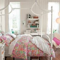 идея яркого декора спальни для девочки в современном стиле картинка
